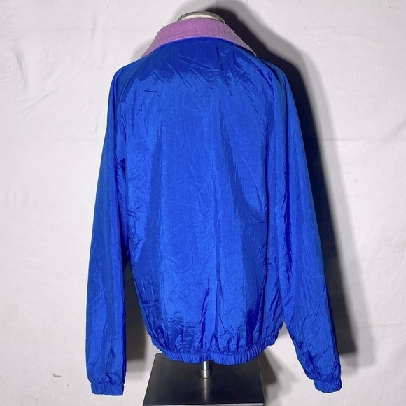 Vintage 90s Northern Sun Blue Windbreaker With Pink Fleece Lining M - Picture 4 of 14